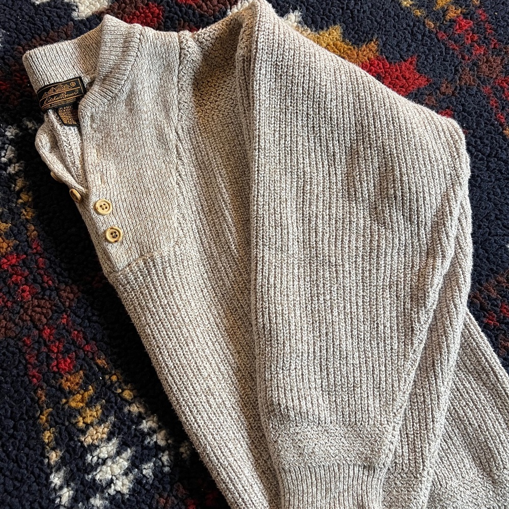 Eddie Bauer knit Henley sweater - vintage style